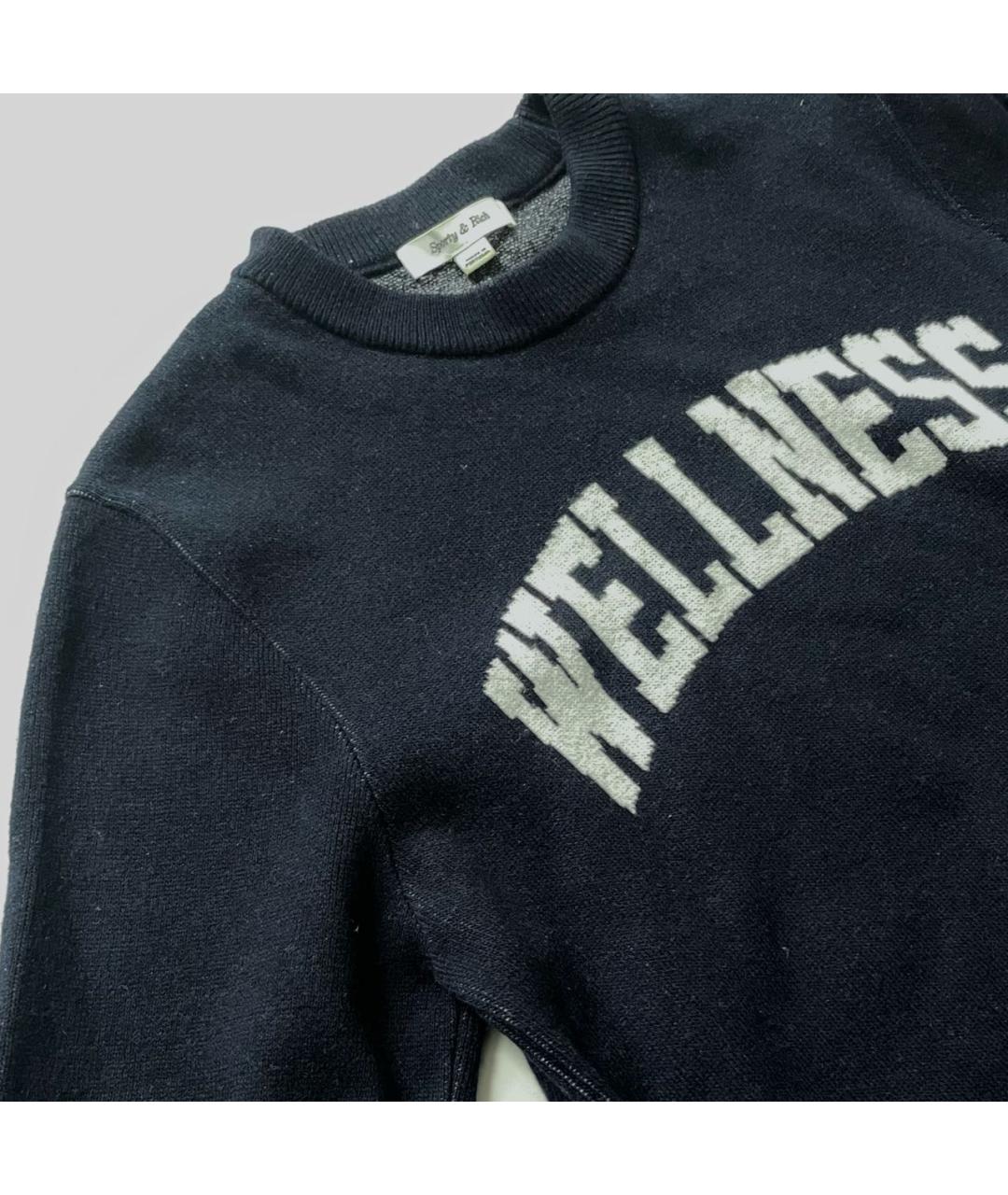 SPORTY AND RICH Темно-синий шерстяной джемпер / свитер, фото 6