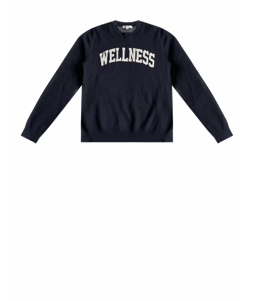 SPORTY AND RICH Темно-синий шерстяной джемпер / свитер, фото 1