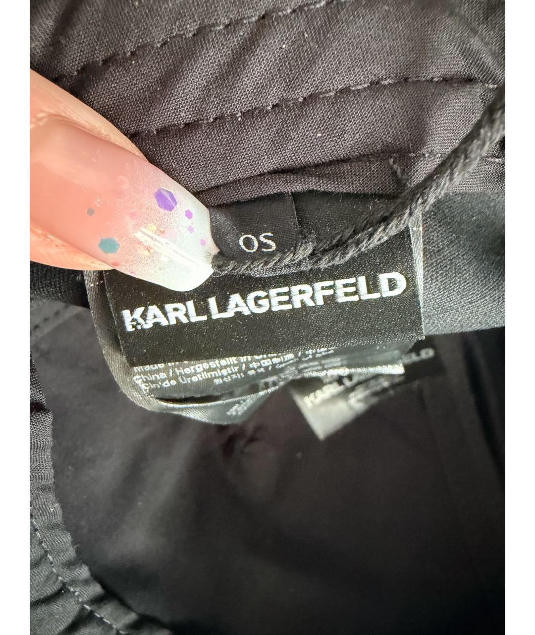 KARL LAGERFELD Черная хлопковая кепка, фото 6