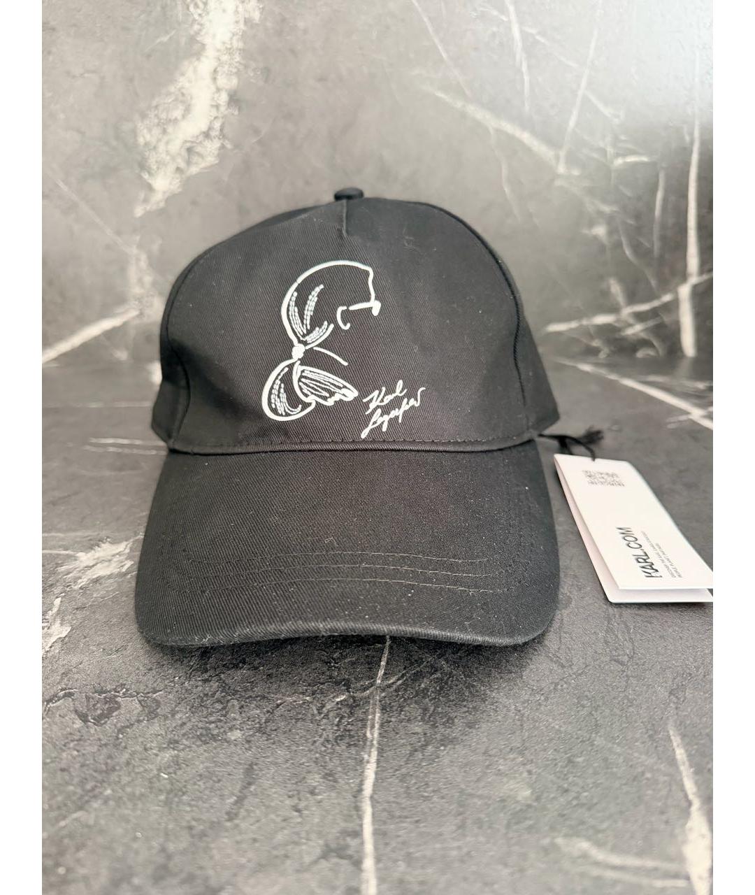 KARL LAGERFELD Черная хлопковая кепка, фото 9