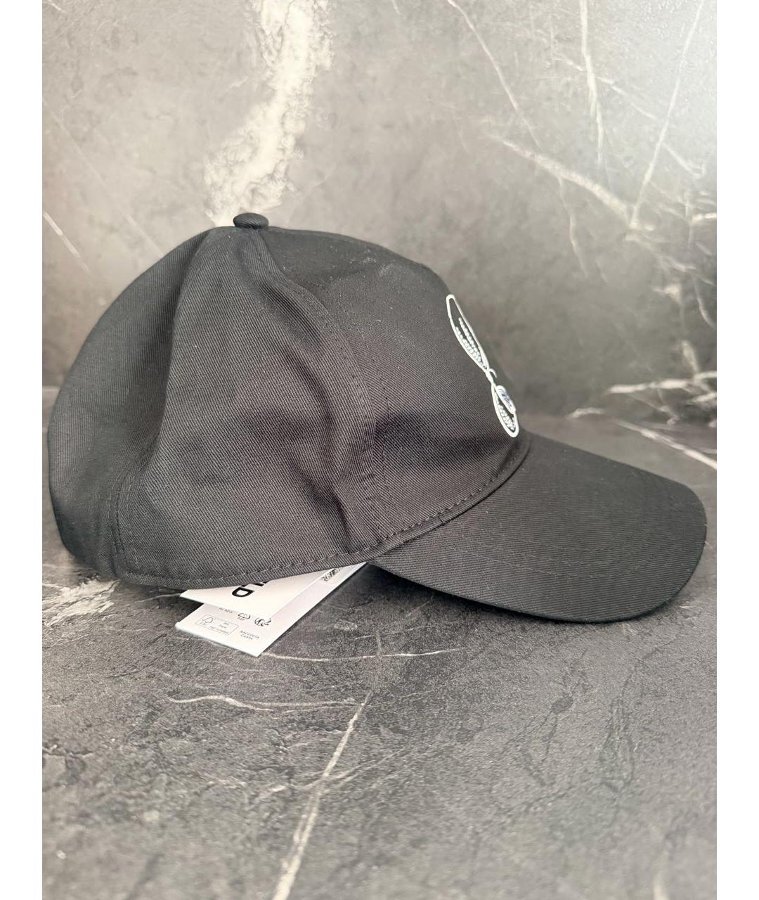 KARL LAGERFELD Черная хлопковая кепка, фото 2