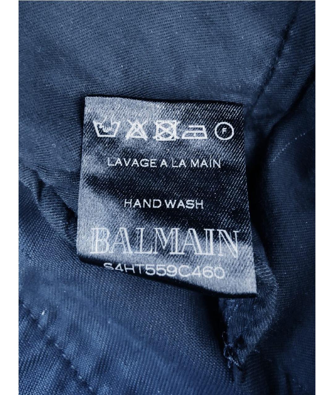 BALMAIN Темно-синие хлопковые джинсы скинни, фото 6