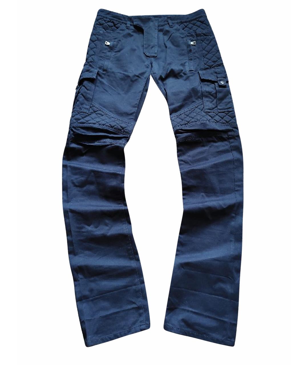 BALMAIN Темно-синие хлопковые джинсы скинни, фото 1