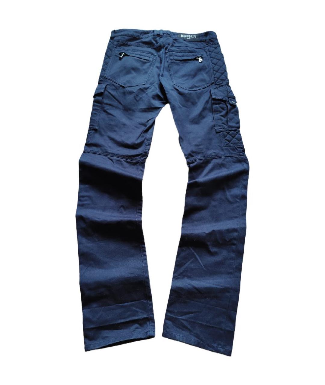 BALMAIN Темно-синие хлопковые джинсы скинни, фото 2