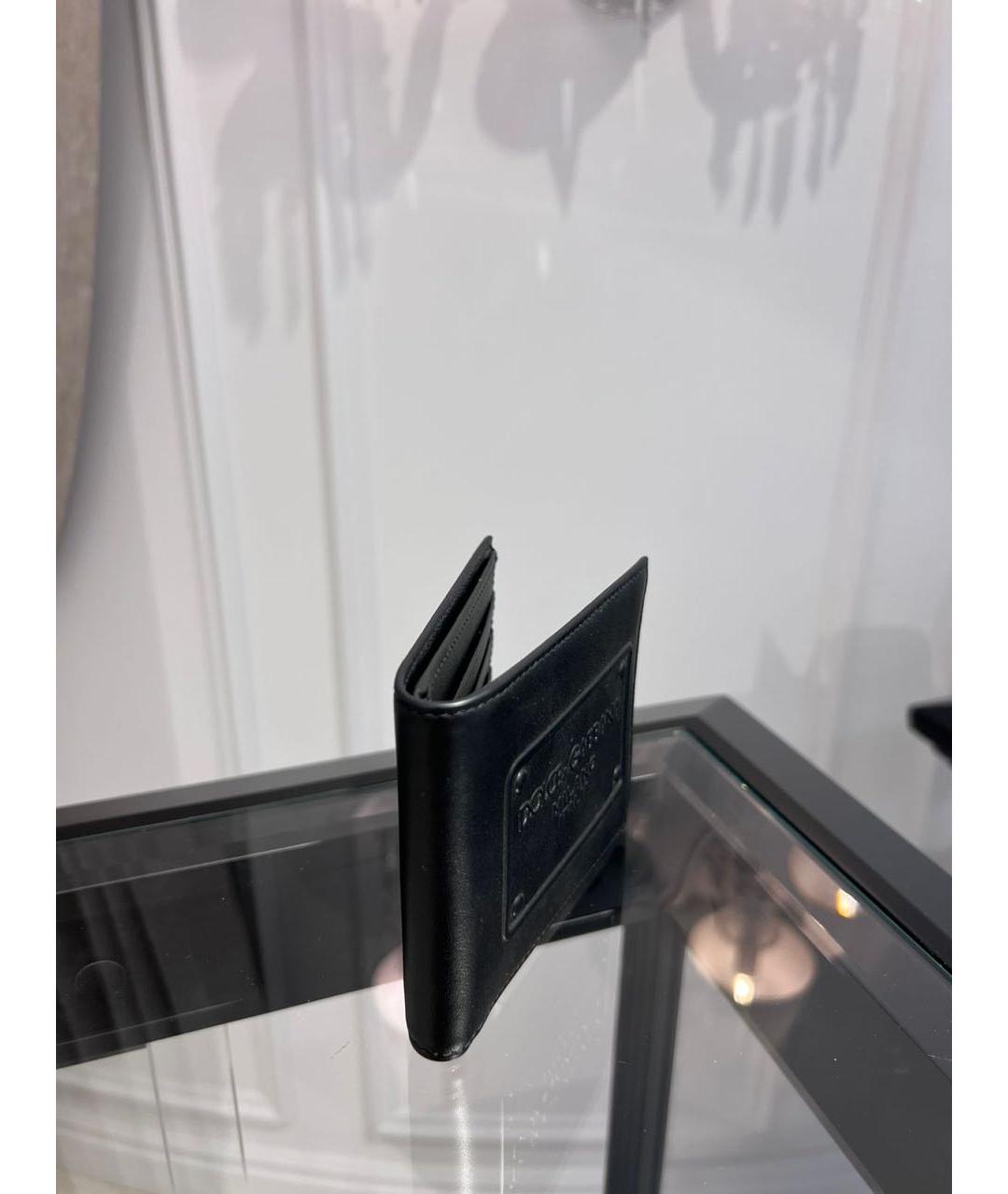 DOLCE&GABBANA Черный кожаный кошелек, фото 2