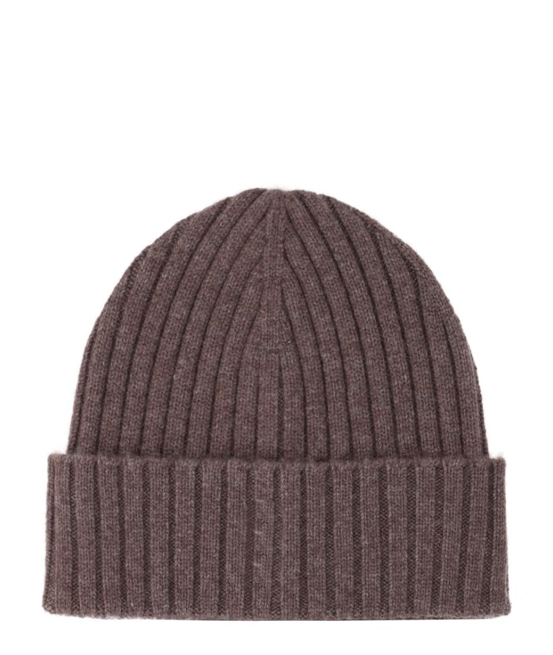 SPORTY AND RICH Коричневая кашемировая шапка, фото 2
