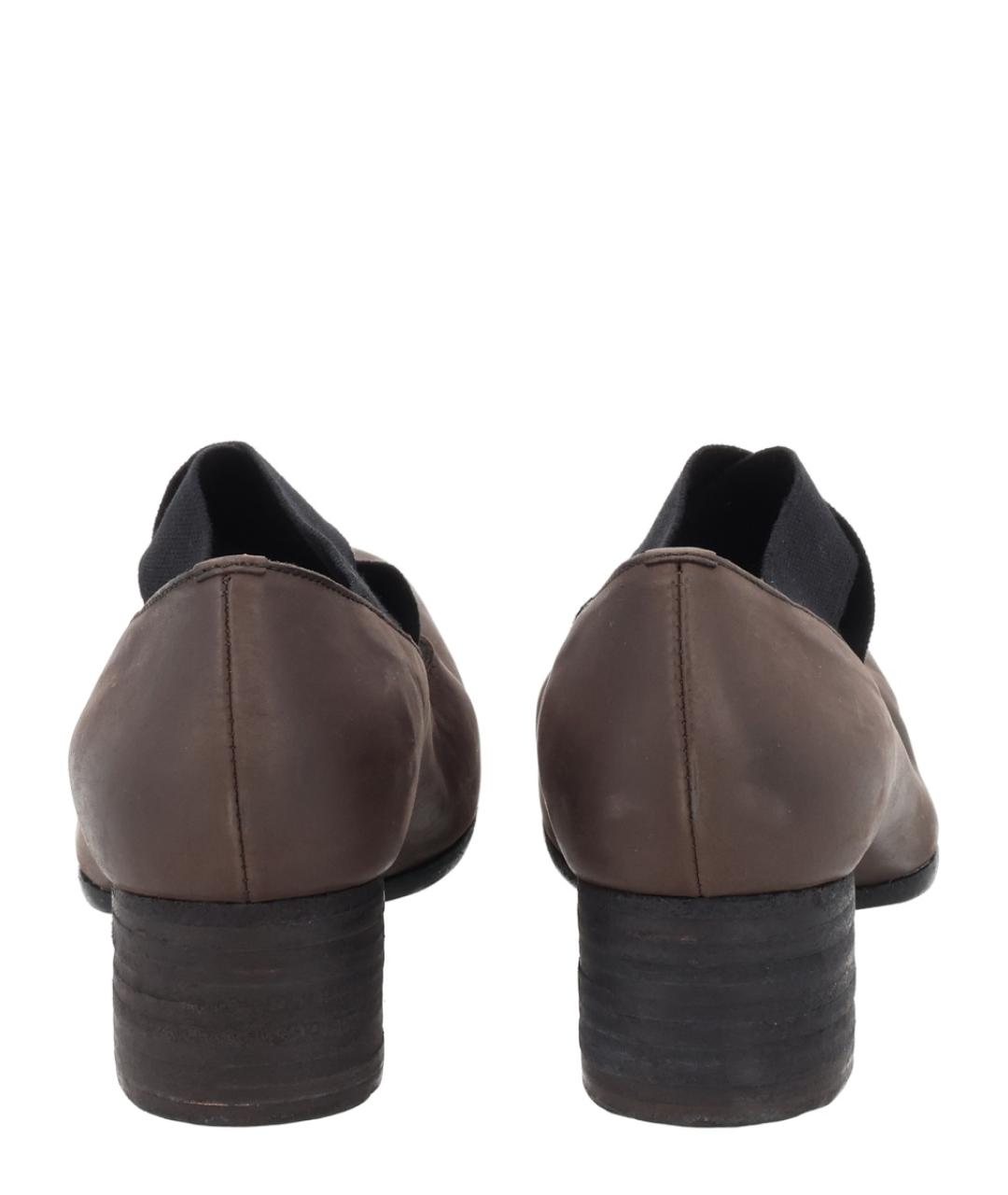 UMA WANG Коричневые кожаные балетки, фото 4