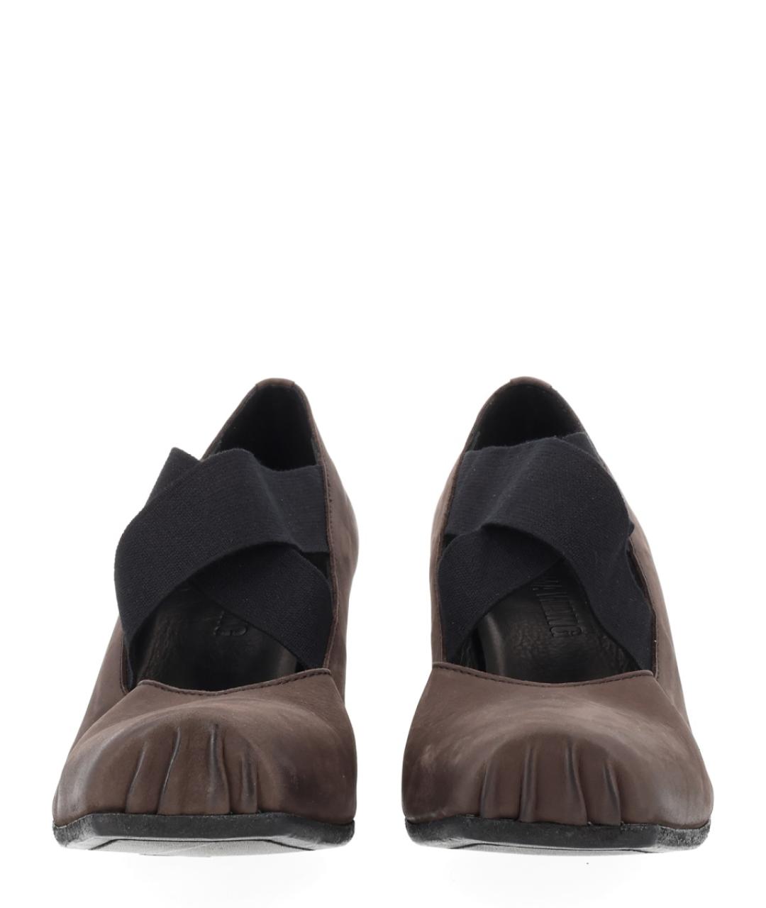 UMA WANG Коричневые кожаные балетки, фото 3