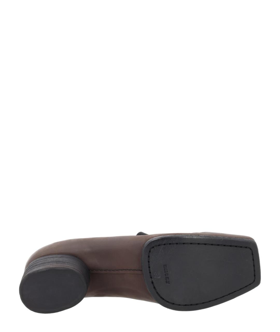 UMA WANG Коричневые кожаные балетки, фото 6