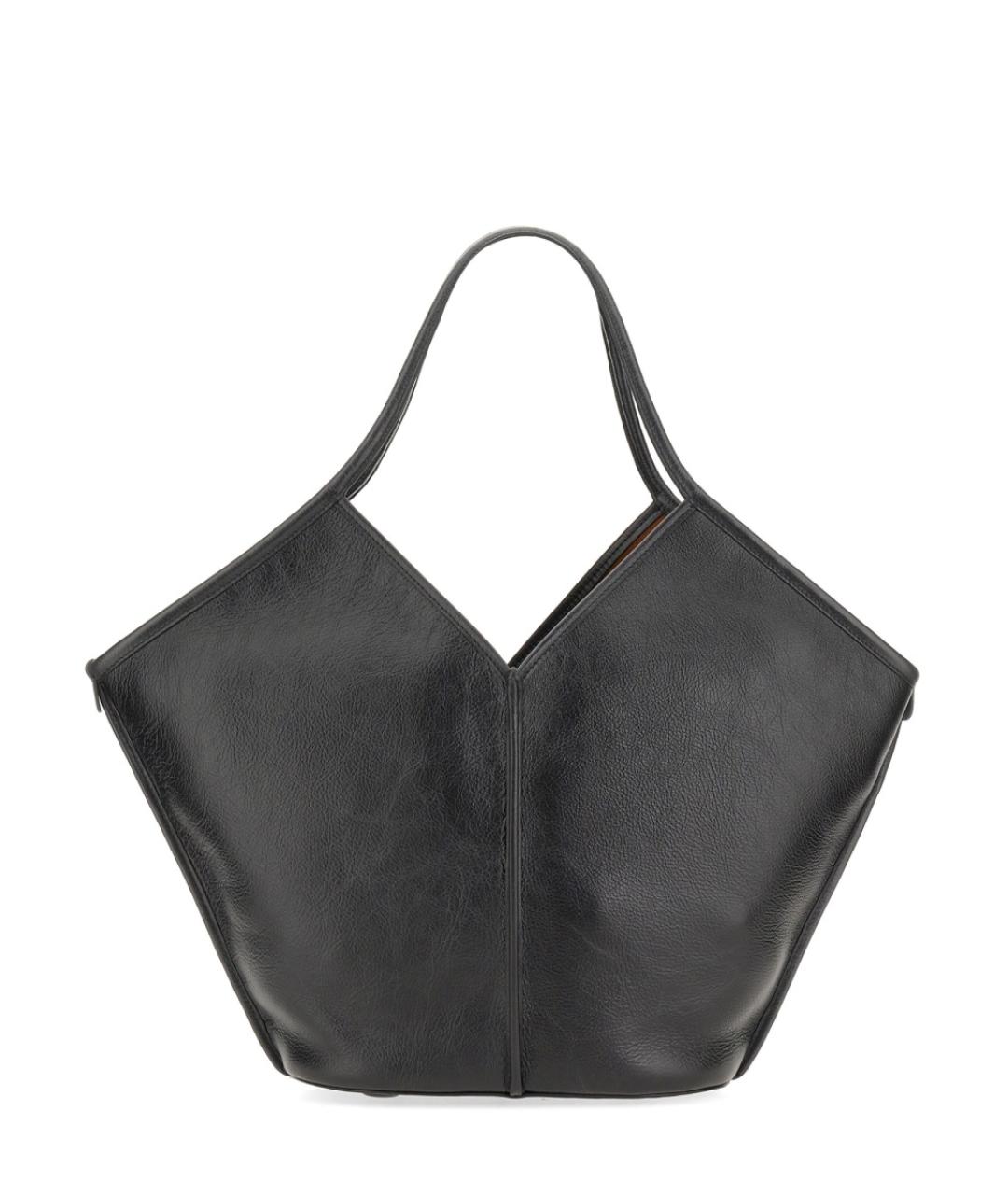 HEREU Черная кожаная сумка через плечо, фото 1