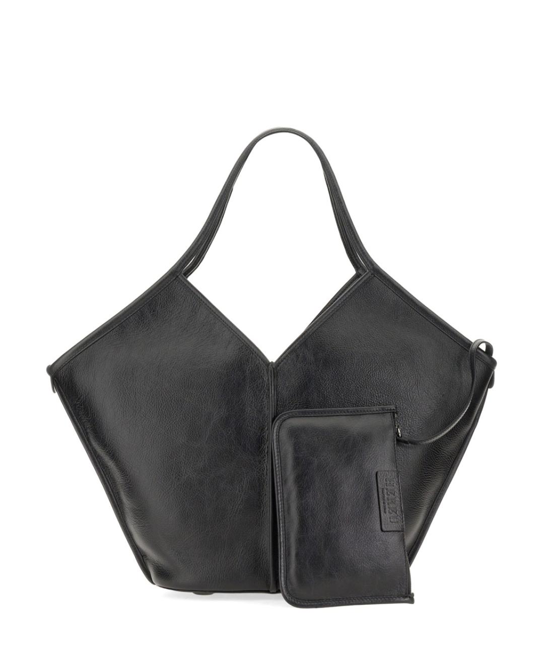 HEREU Черная кожаная сумка через плечо, фото 3