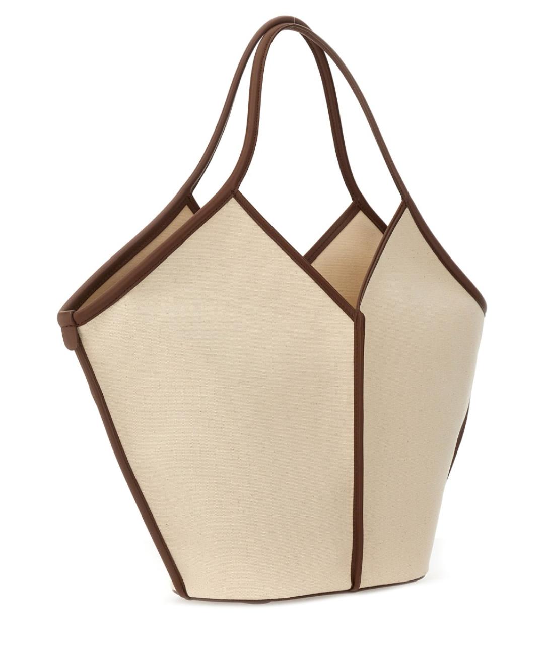 HEREU Бежевая хлопковая сумка через плечо, фото 4