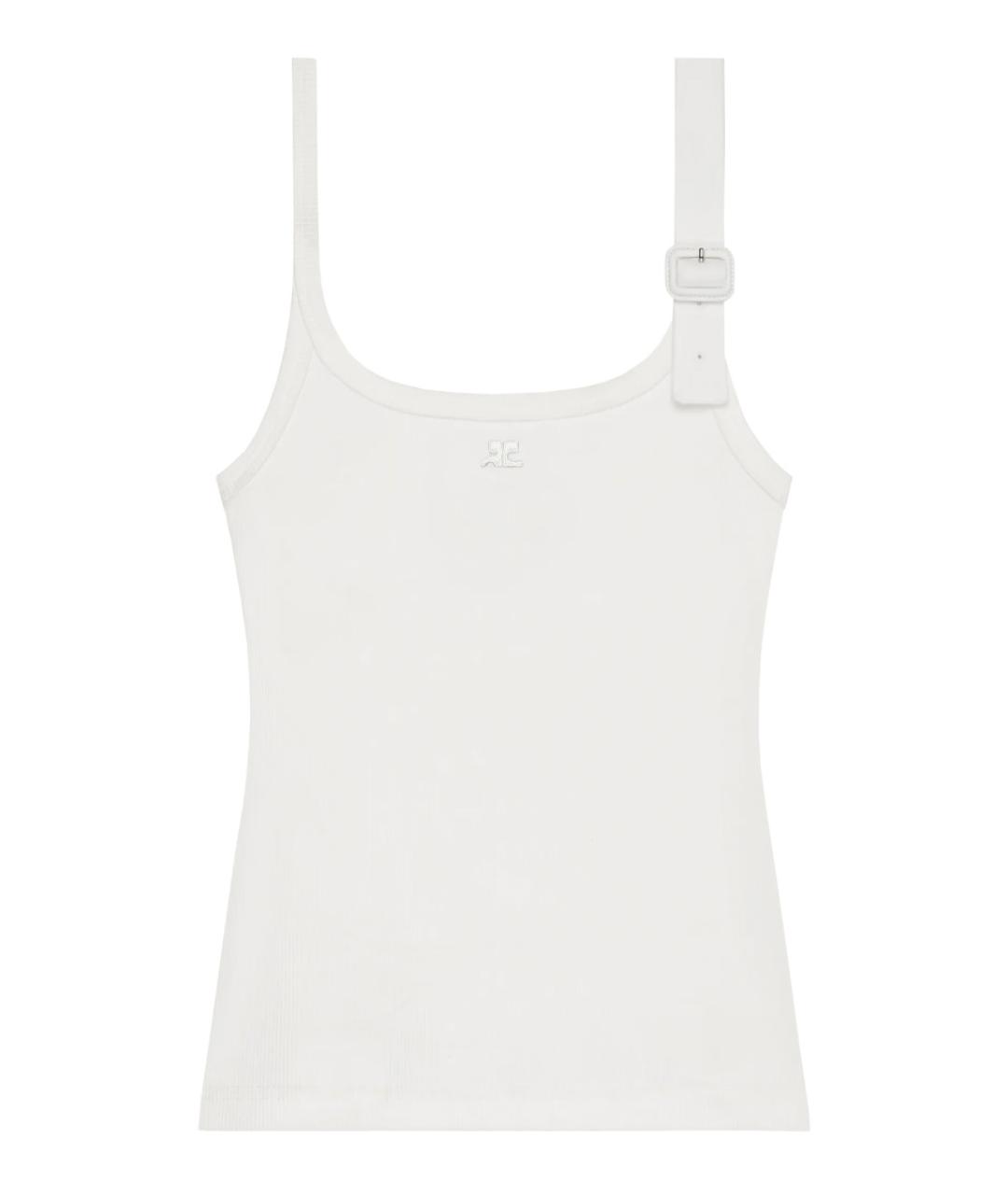 COURREGES Белая хлопковая майка, фото 1