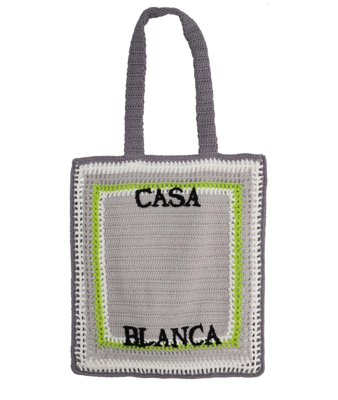 CASABLANCA Серая хлопковая сумка тоут, фото 2
