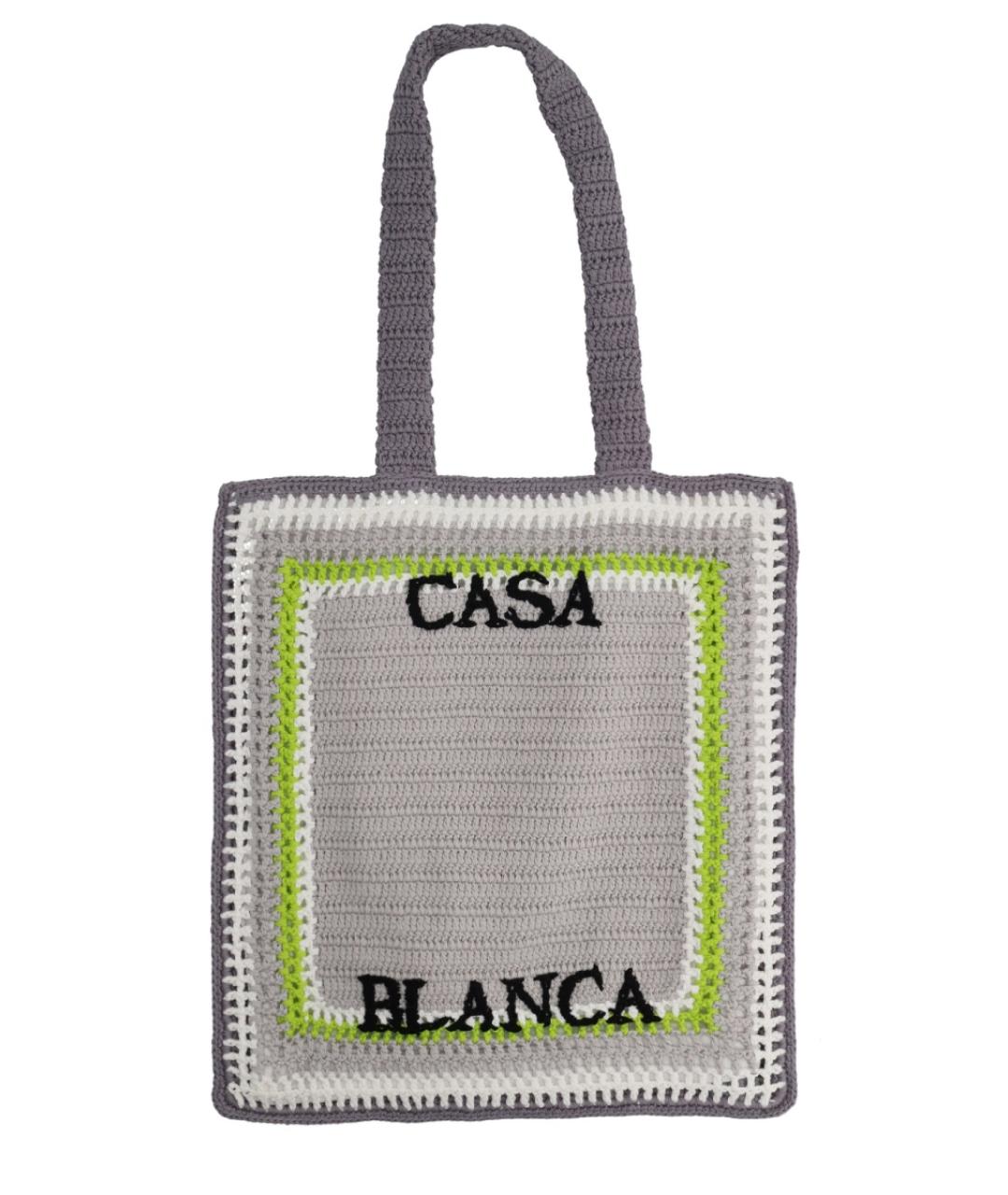 CASABLANCA Серая хлопковая сумка тоут, фото 1