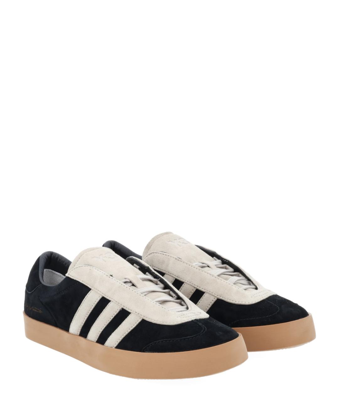 Y-3 Черные кожаные кеды, фото 2