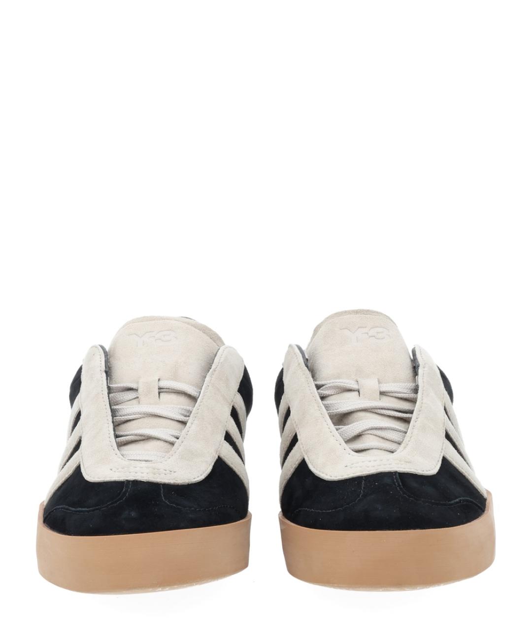 Y-3 Черные кожаные кеды, фото 3