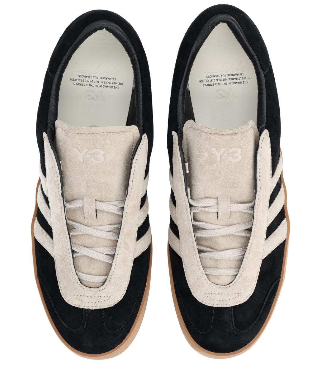 Y-3 Черные кожаные кеды, фото 5