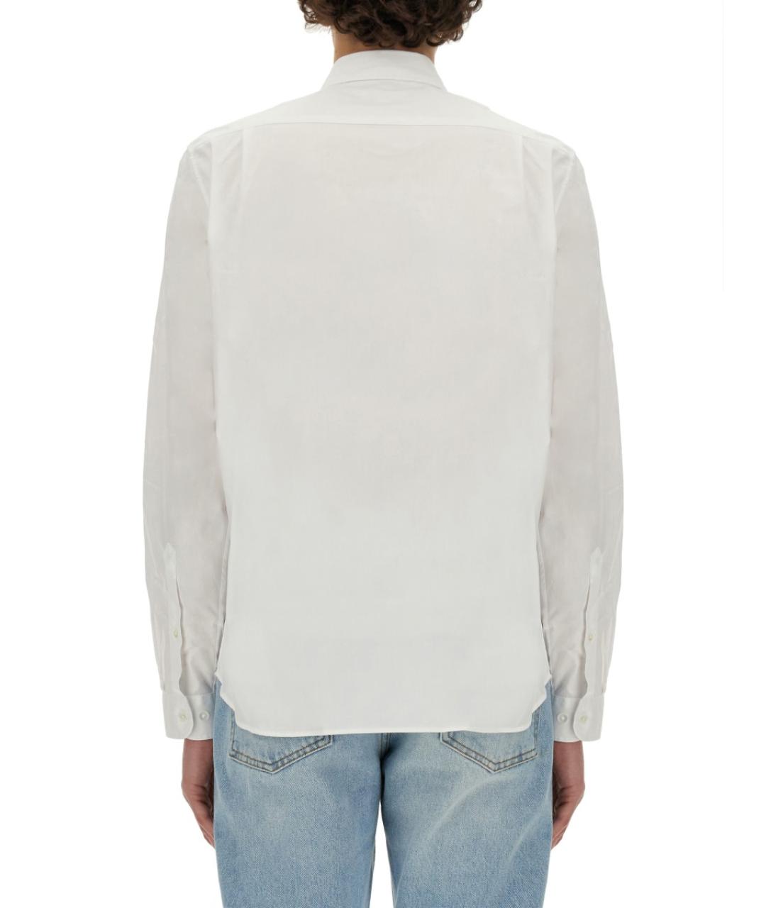 LACOSTE Белая хлопковая кэжуал рубашка, фото 3