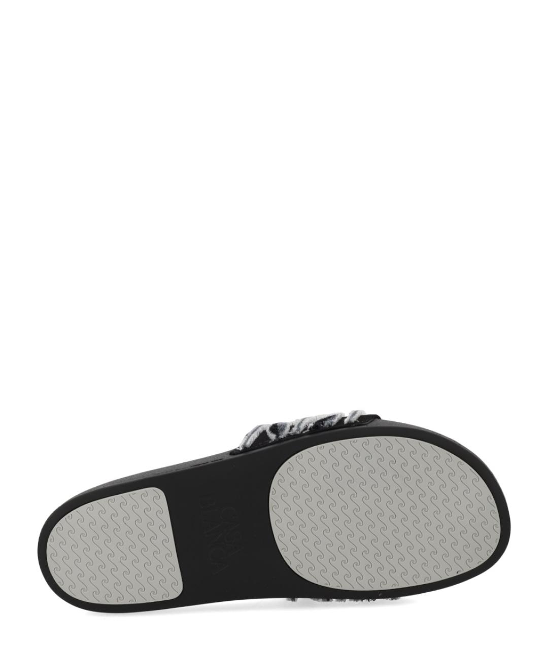 CASABLANCA Черные синтетические шлепанцы, фото 6