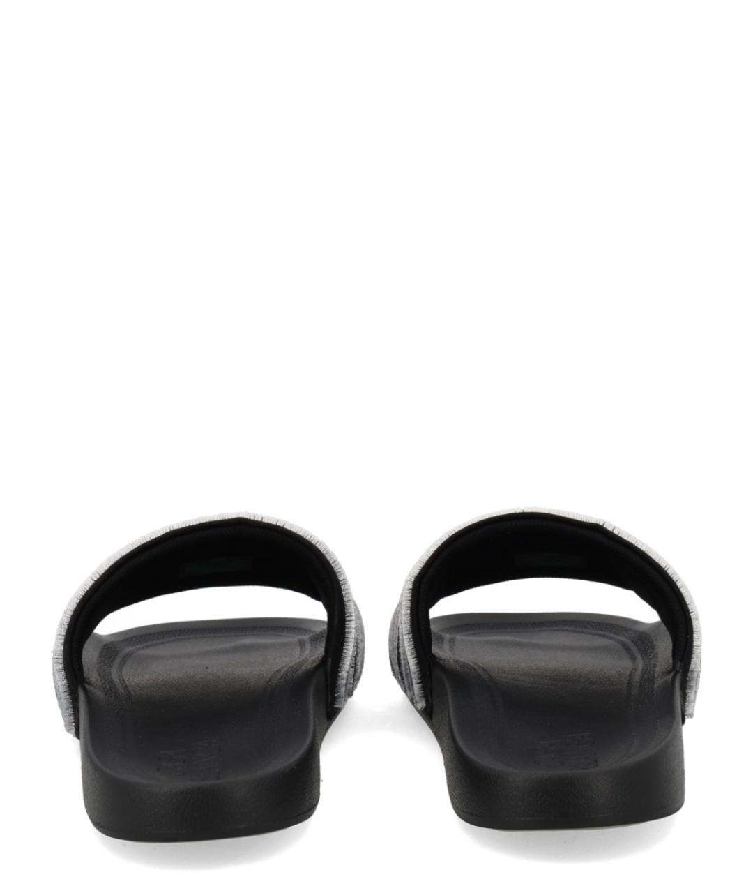 CASABLANCA Черные синтетические шлепанцы, фото 4