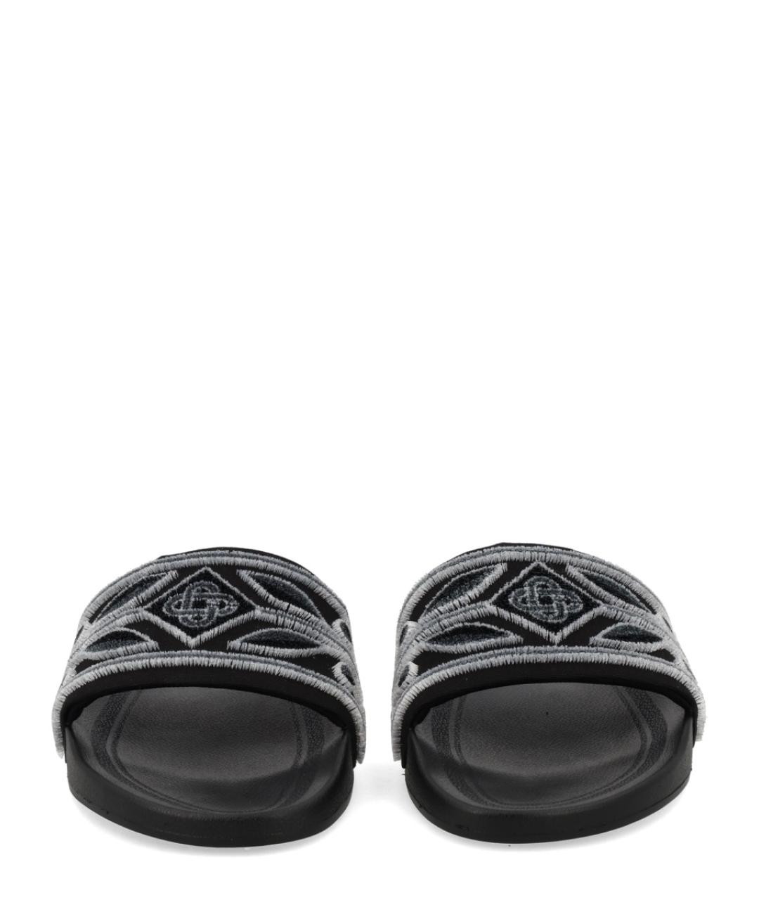 CASABLANCA Черные синтетические шлепанцы, фото 3