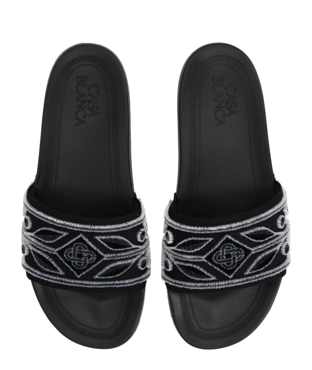 CASABLANCA Черные синтетические шлепанцы, фото 5
