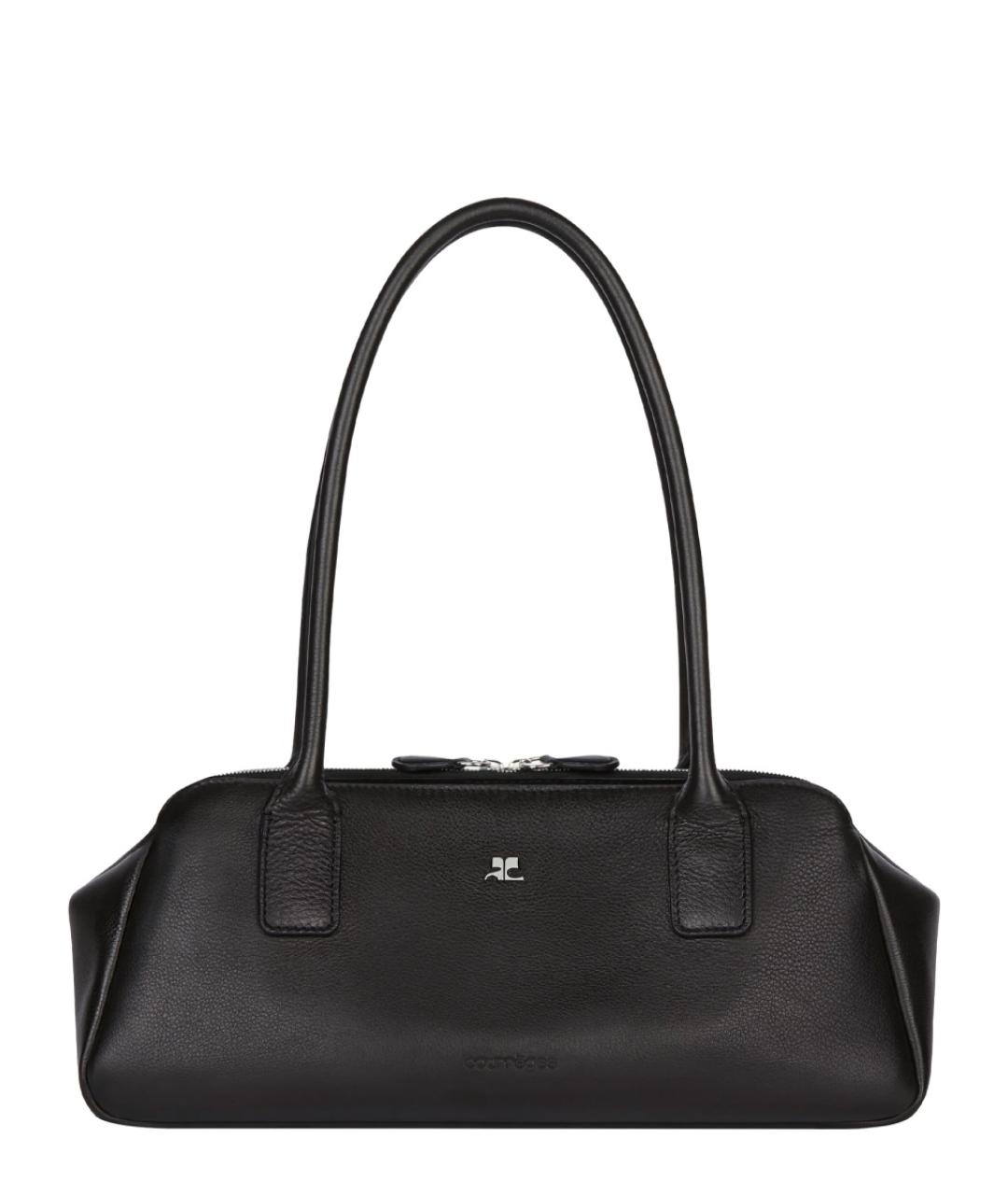 COURREGES Черная кожаная сумка через плечо, фото 1