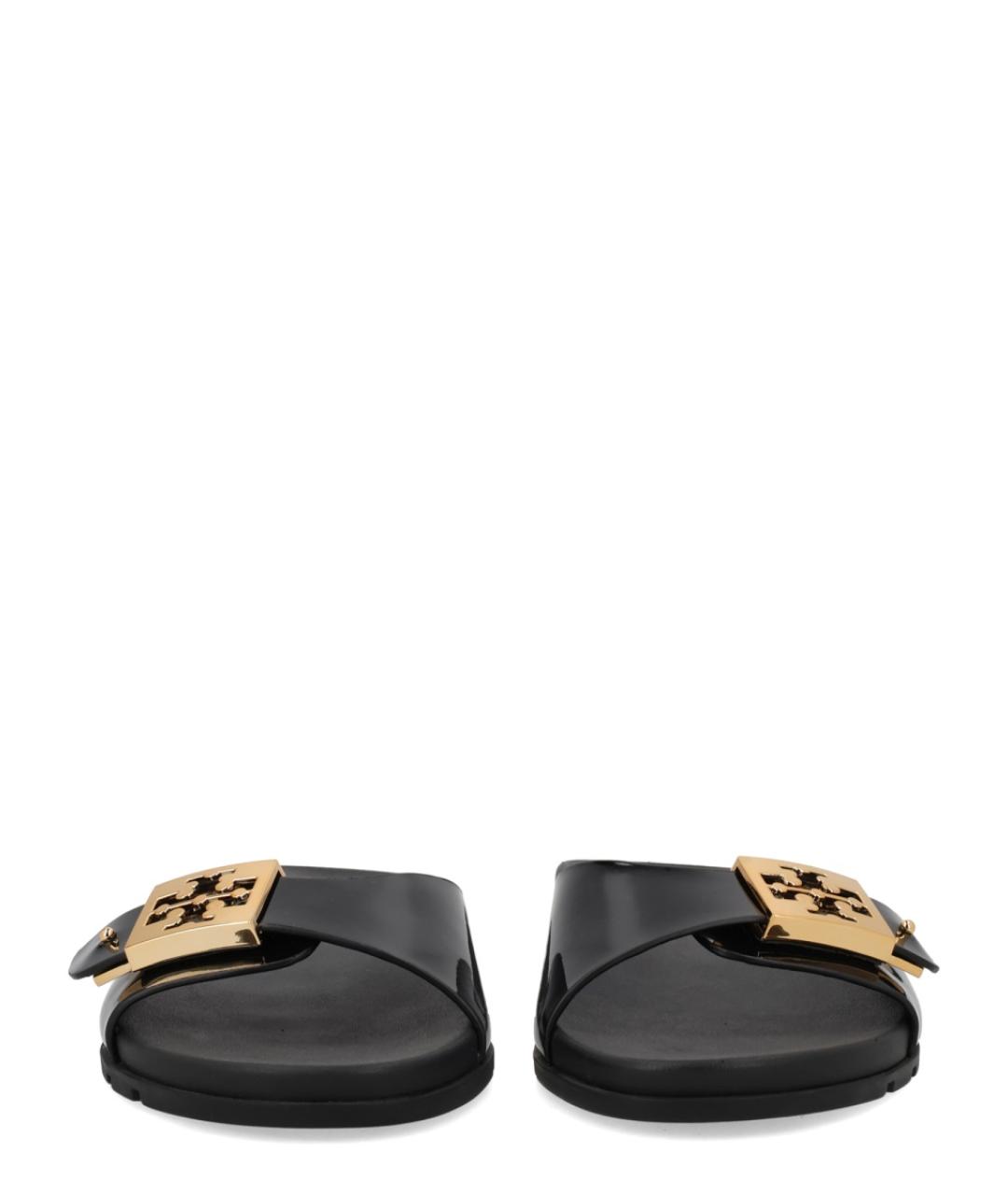 TORY BURCH Черные шлепанцы из искусственной кожи, фото 3