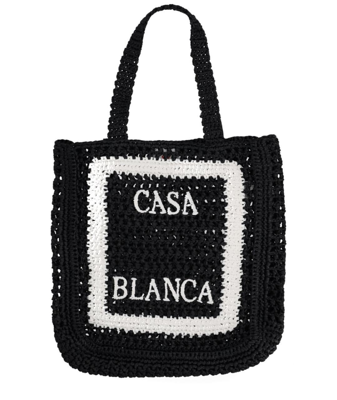 CASABLANCA Черная пелетеная сумка тоут, фото 1