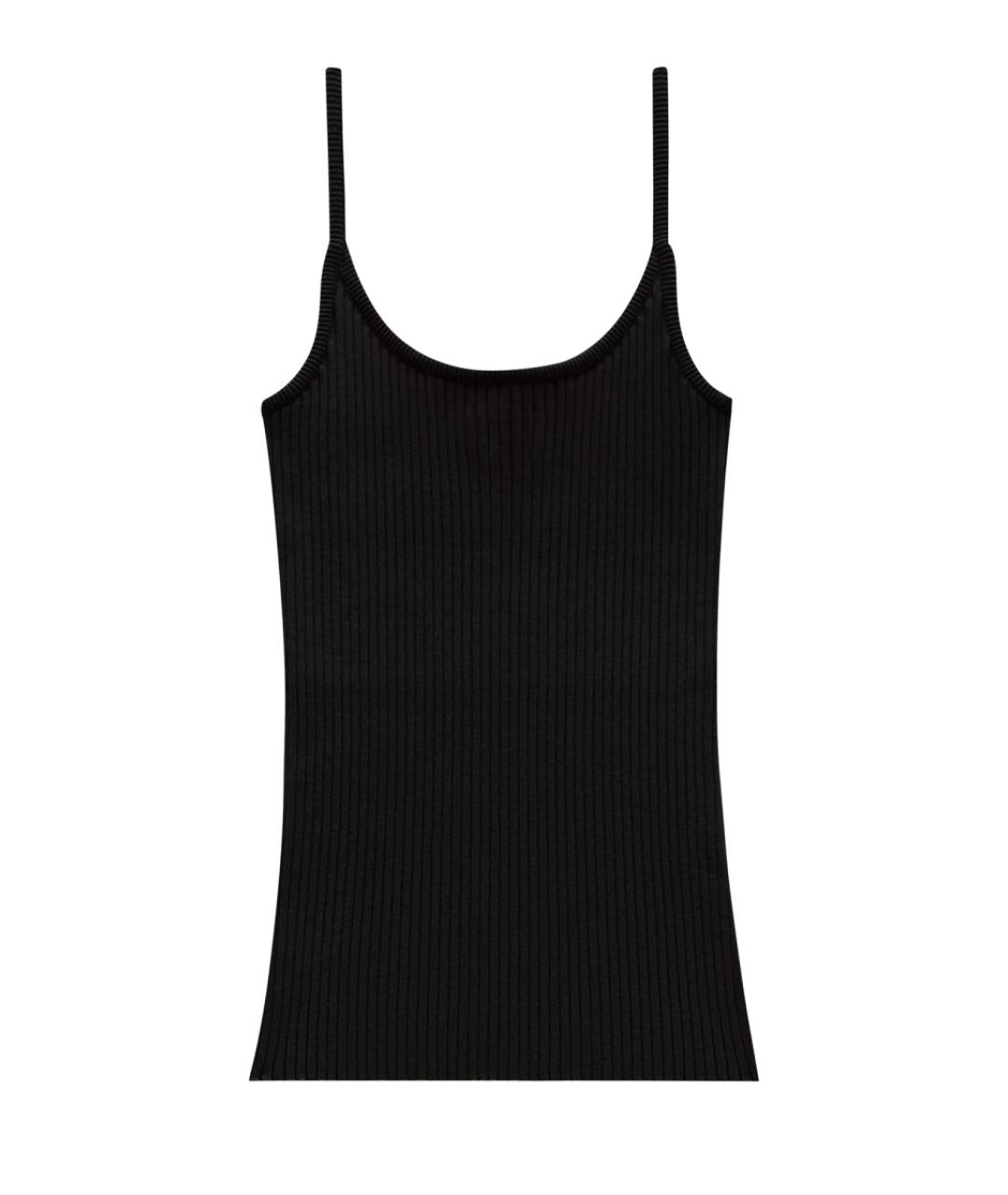 COURREGES Черная вискозная майка, фото 3