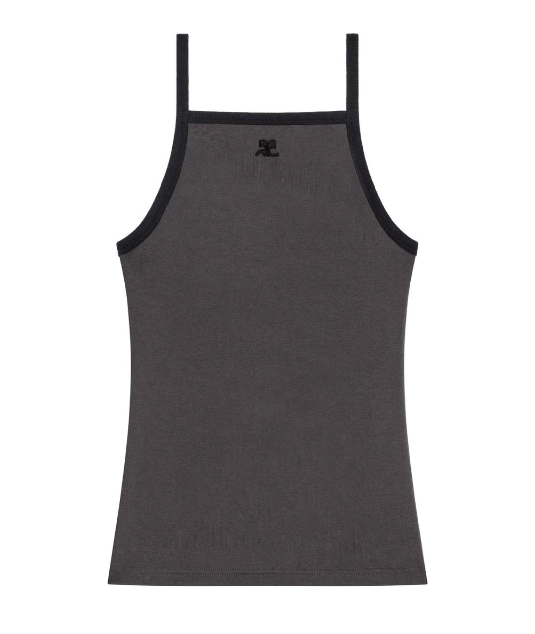 COURREGES Серая хлопковая майка, фото 1