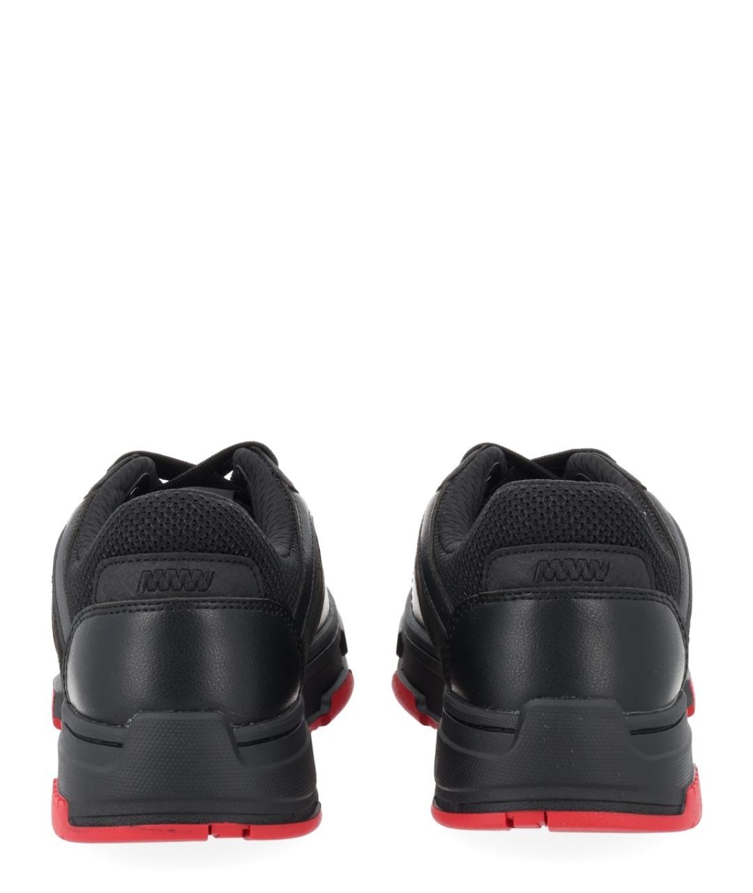 HUGO Черные синтетические низкие кроссовки / кеды, фото 4