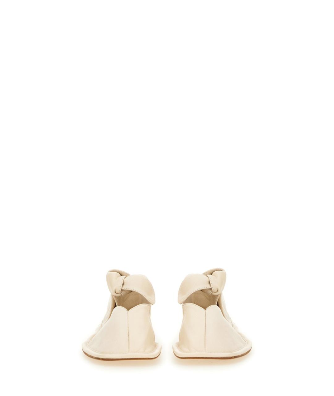 HEREU Белые кожаные балетки, фото 3