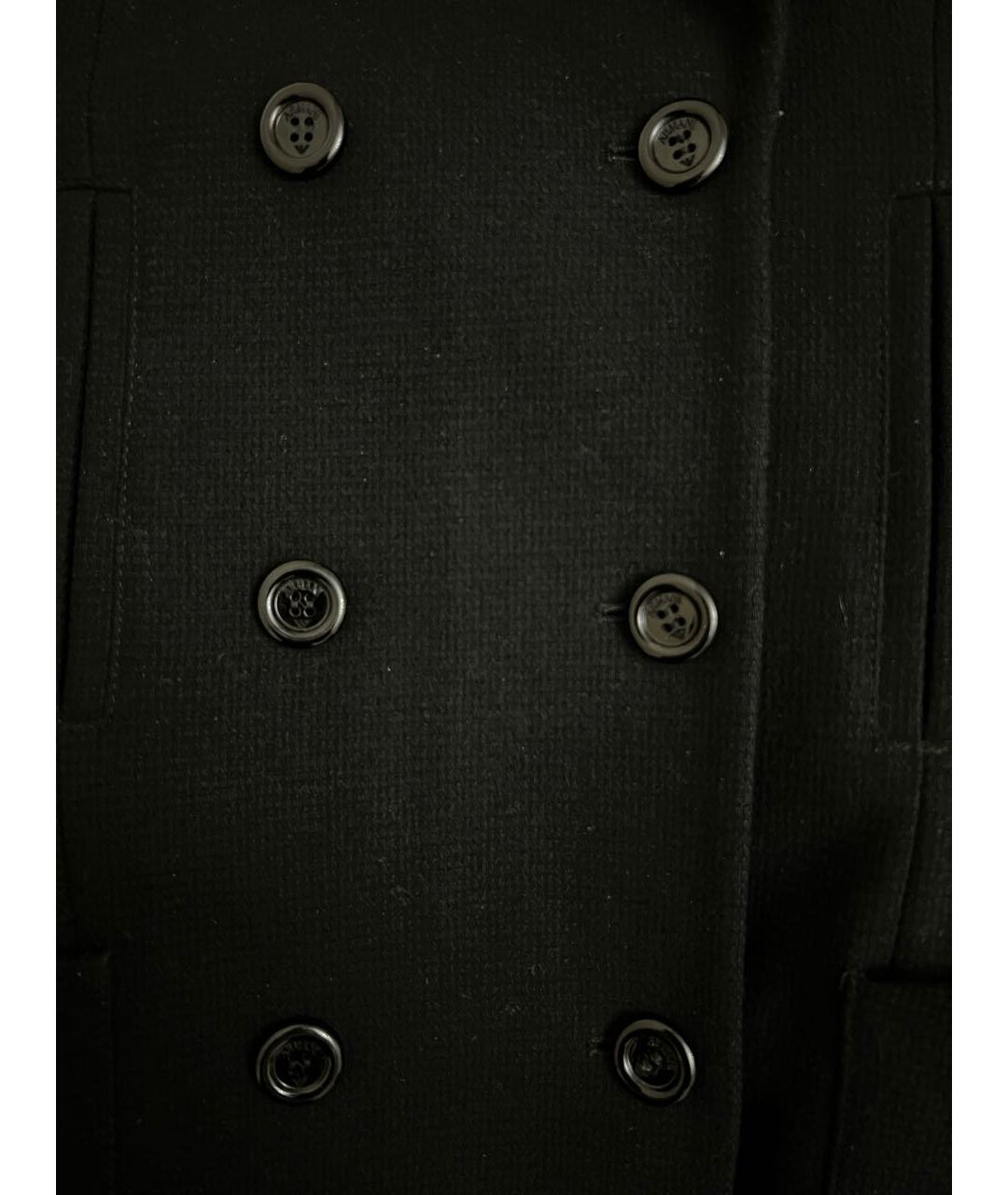 ARMANI JEANS Черное шерстяное пальто, фото 3