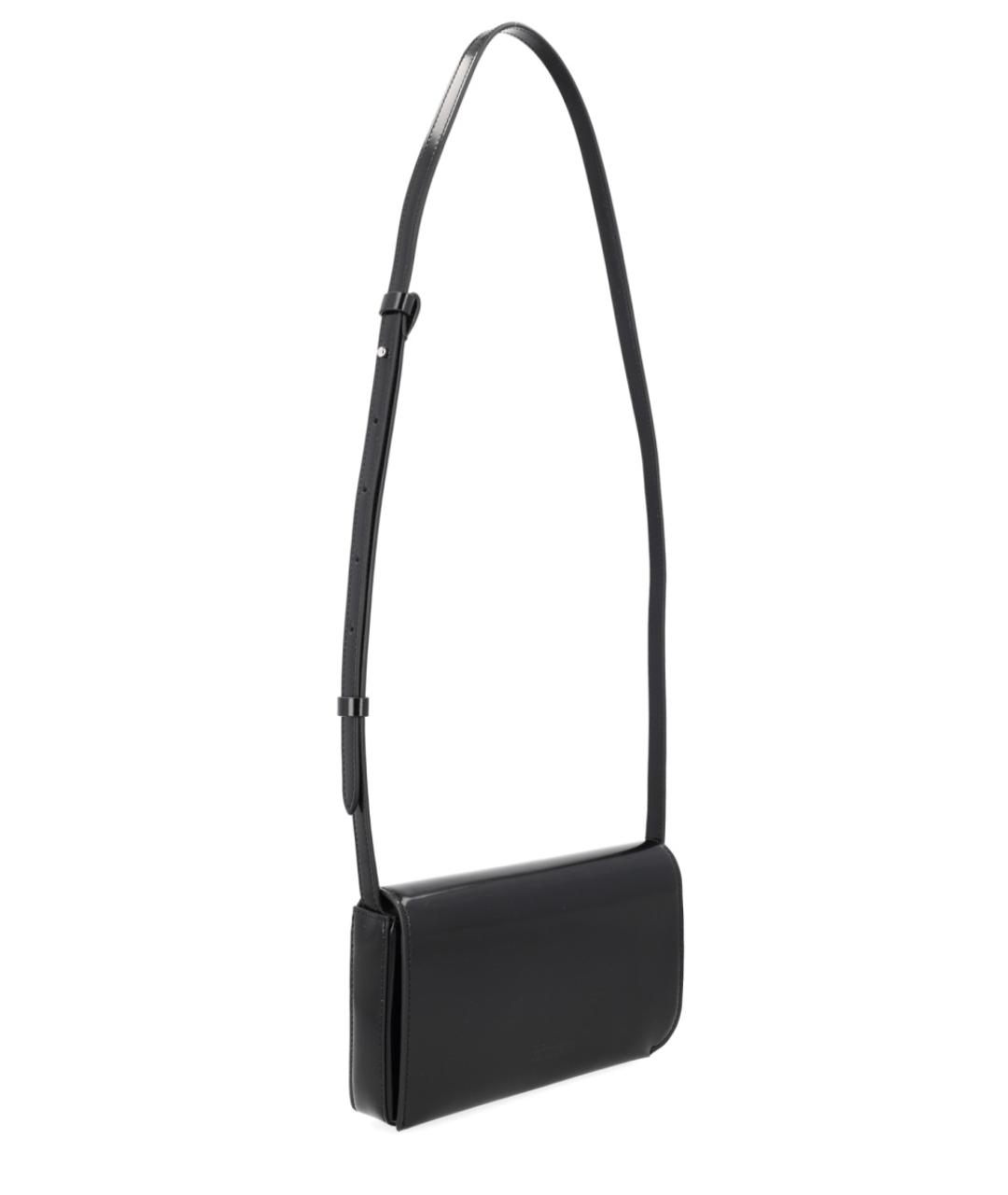 JACQUEMUS Черная кожаная сумка на плечо, фото 3