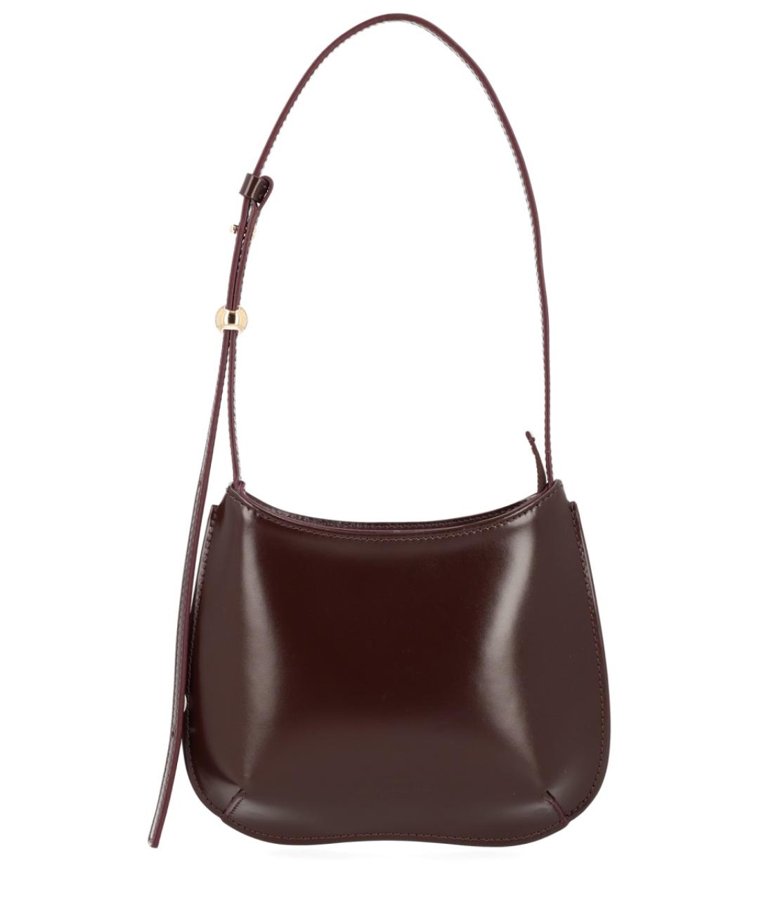 JACQUEMUS Бордовая кожаная сумка через плечо, фото 1