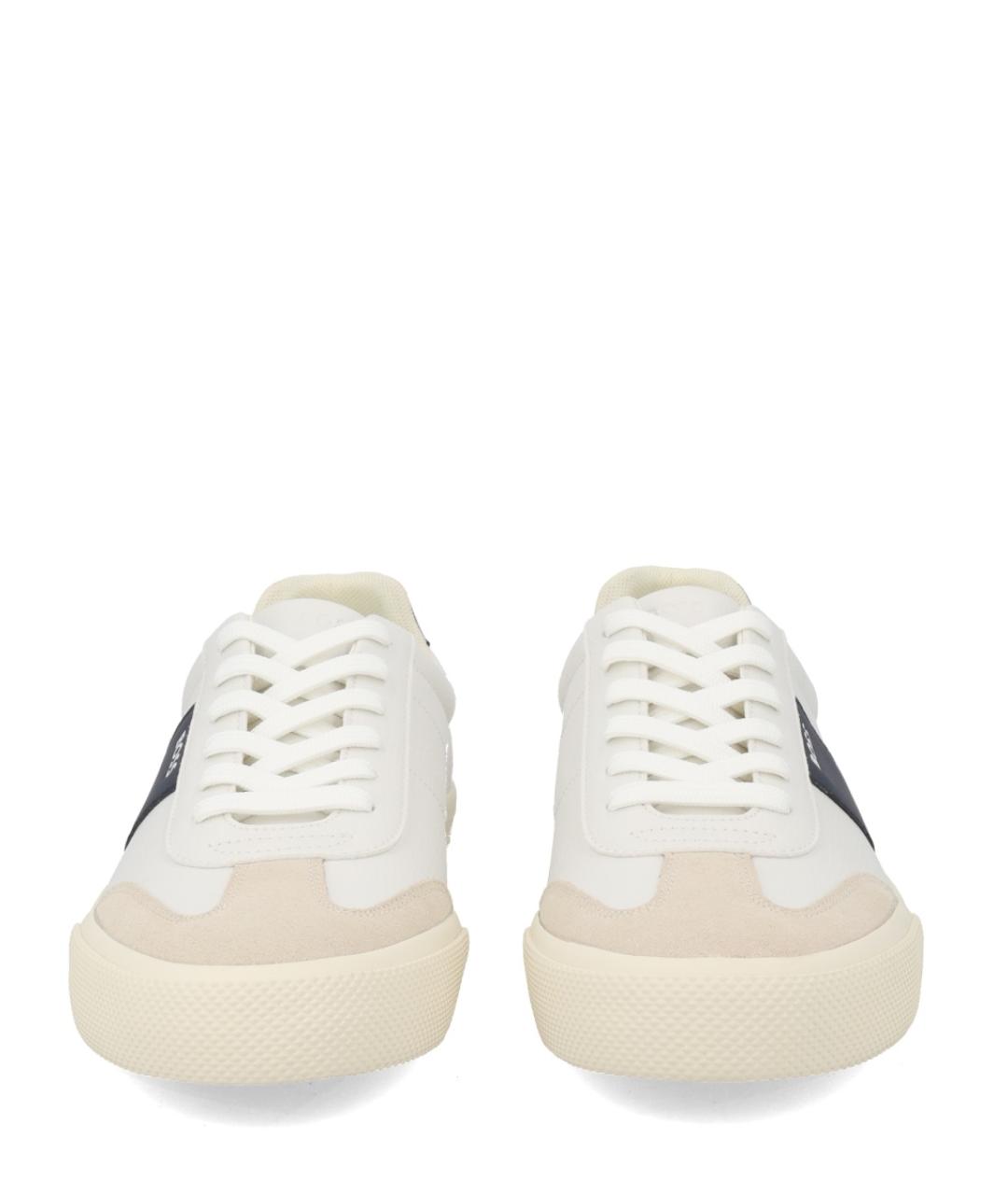 HUGO BOSS Белые кожаные низкие кроссовки / кеды, фото 3