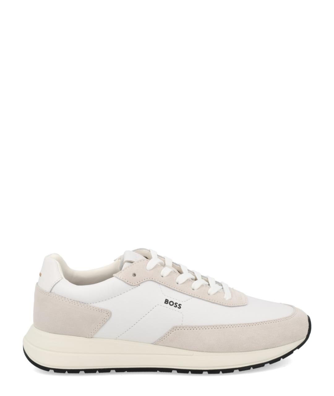 HUGO BOSS Белые замшевые низкие кроссовки / кеды, фото 1