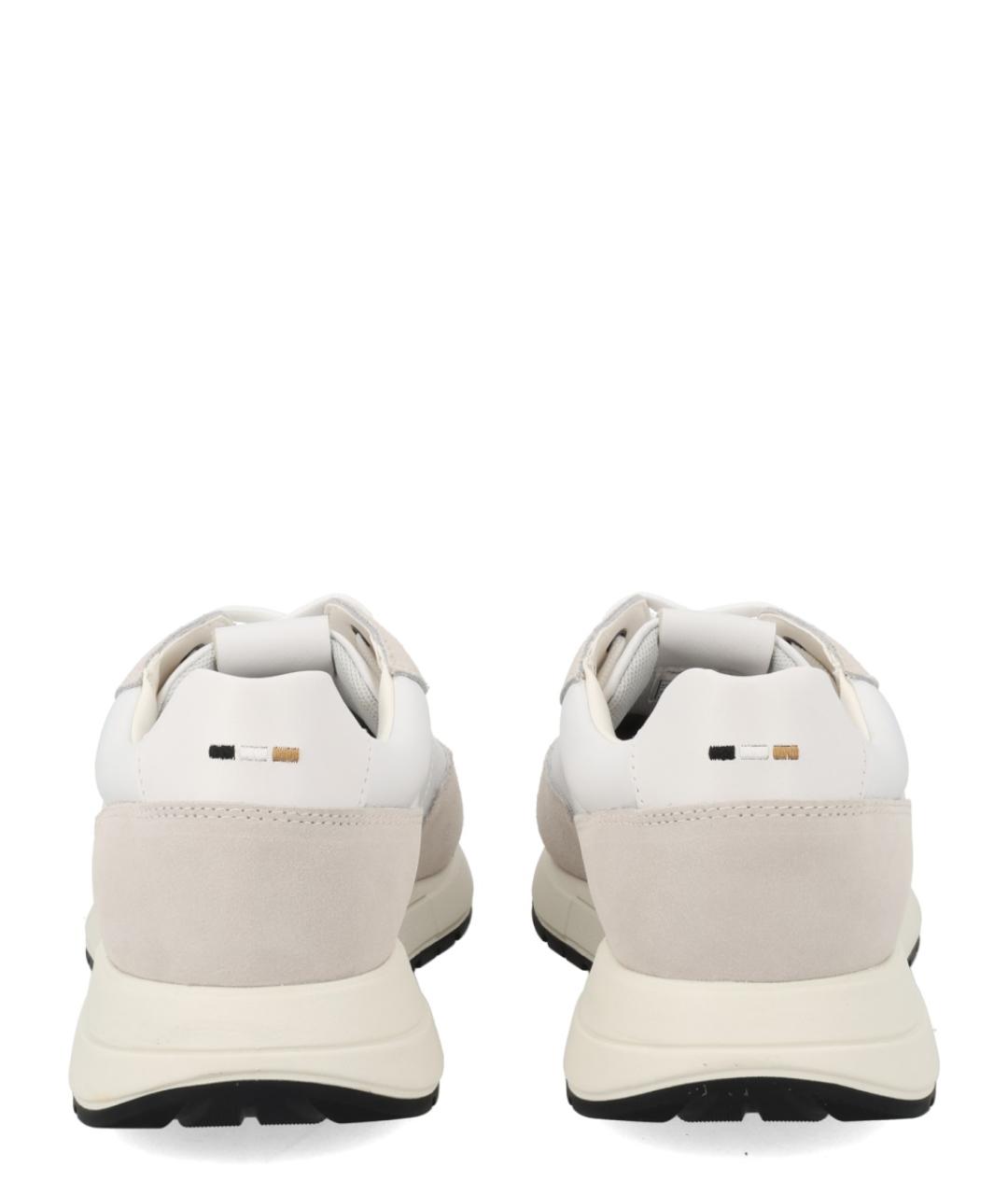 HUGO BOSS Белые замшевые низкие кроссовки / кеды, фото 4