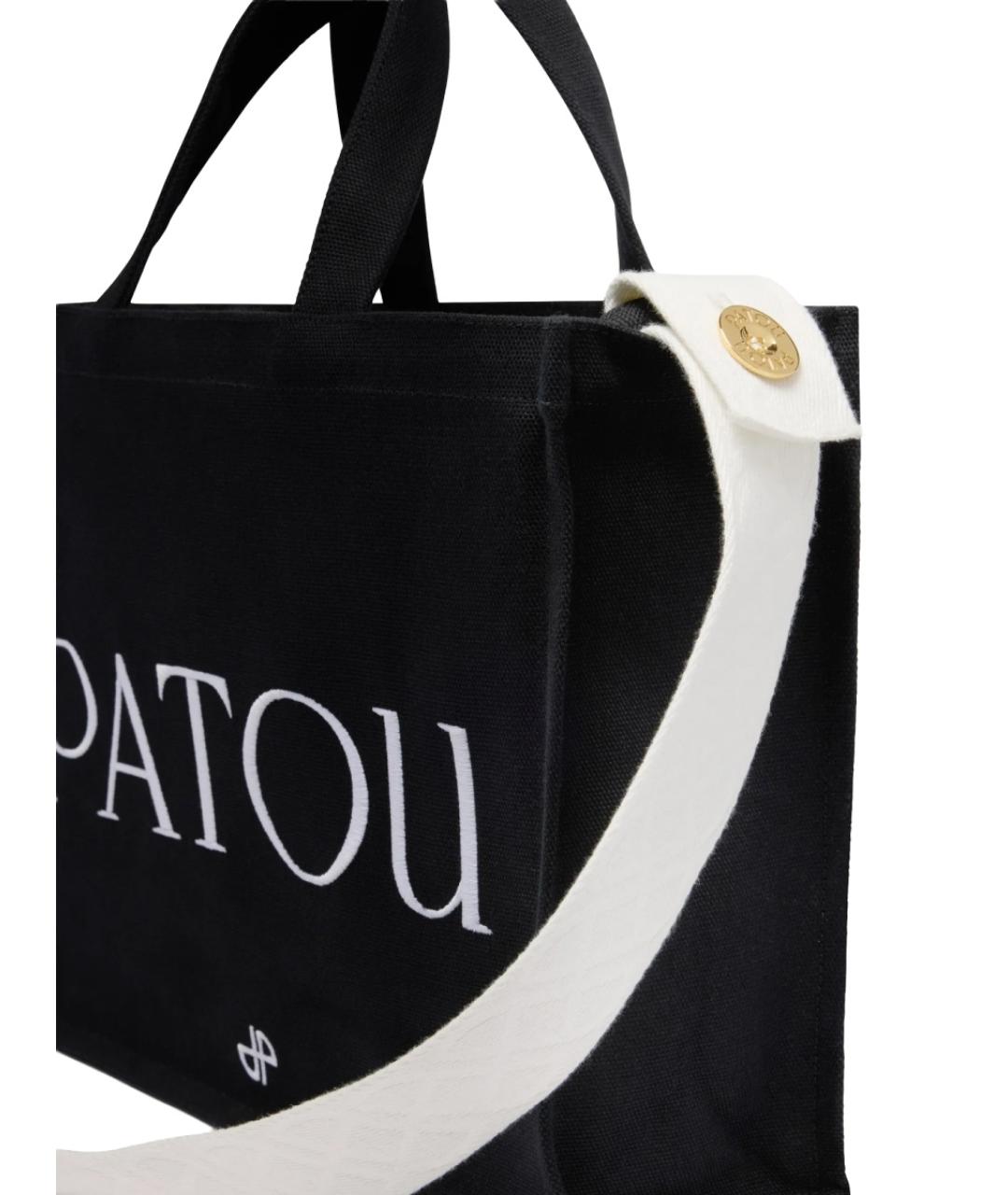 PATOU Черная хлопковая сумка тоут, фото 2