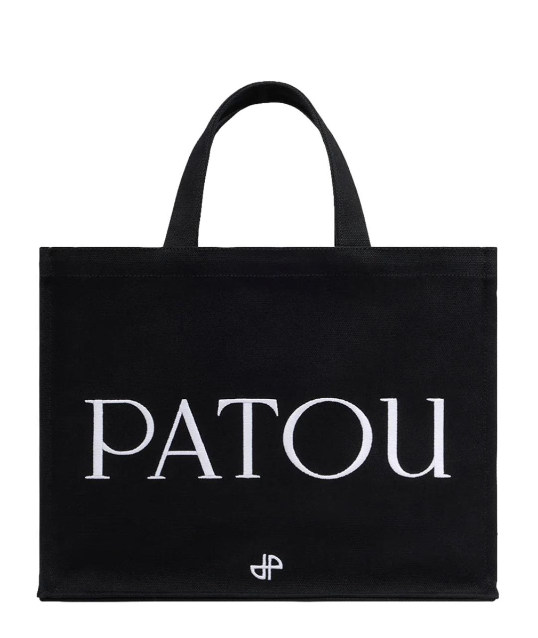 PATOU Черная хлопковая сумка тоут, фото 1