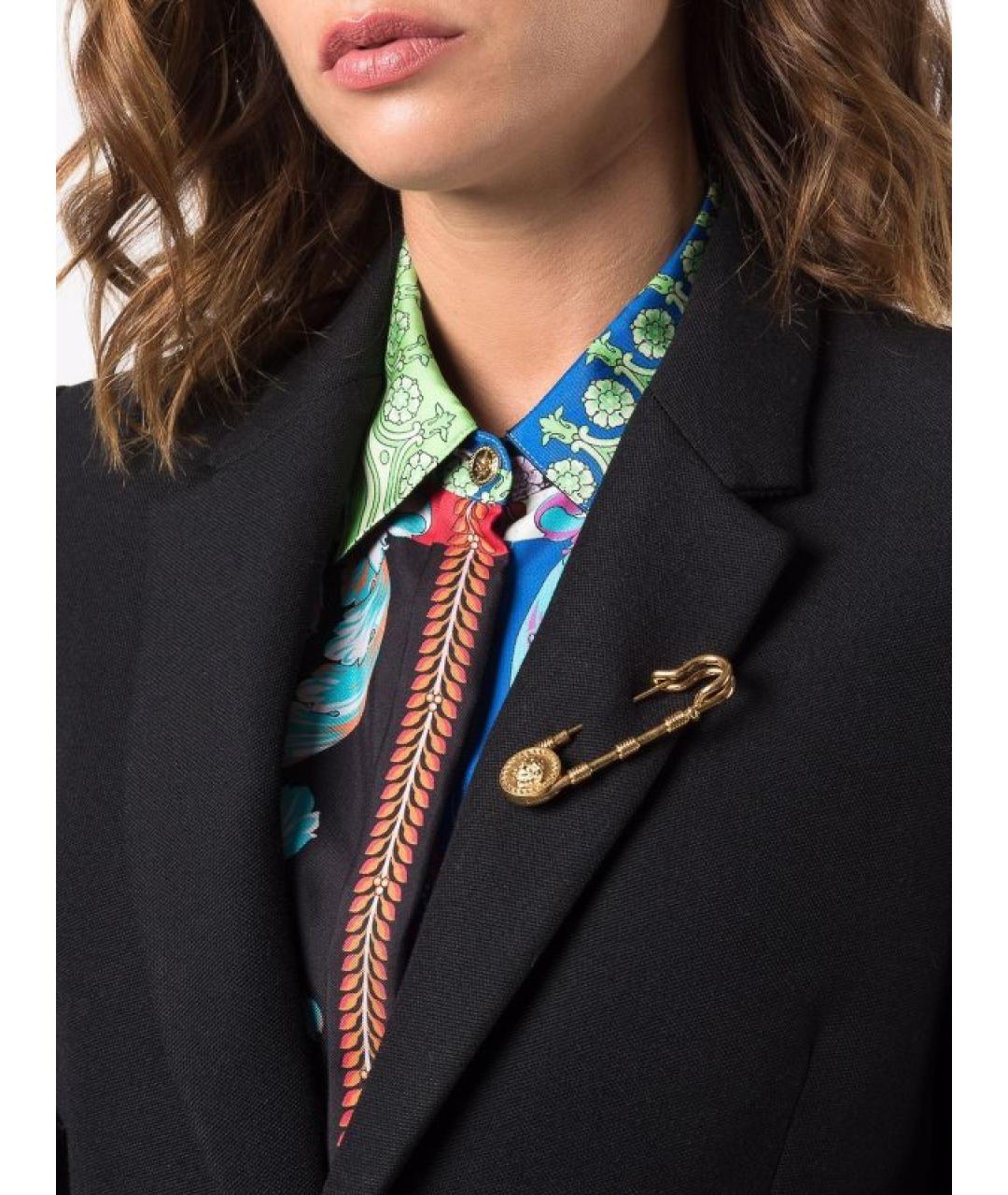 VERSACE Золотая латунная булавка / брошь, фото 4