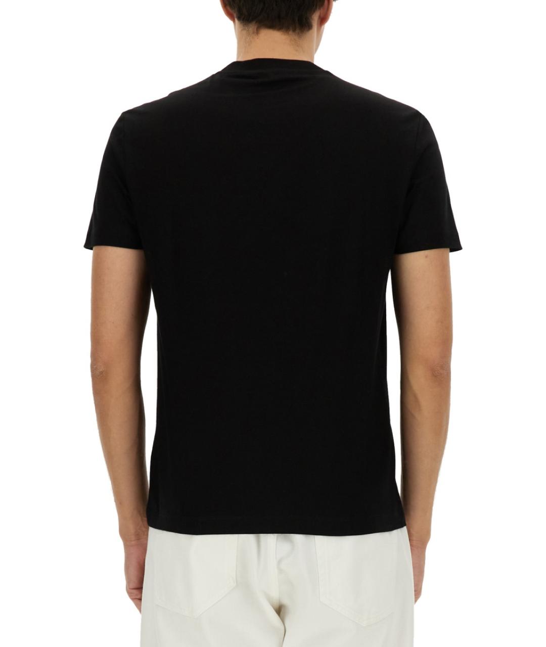 VERSACE Черная хлопковая футболка, фото 4