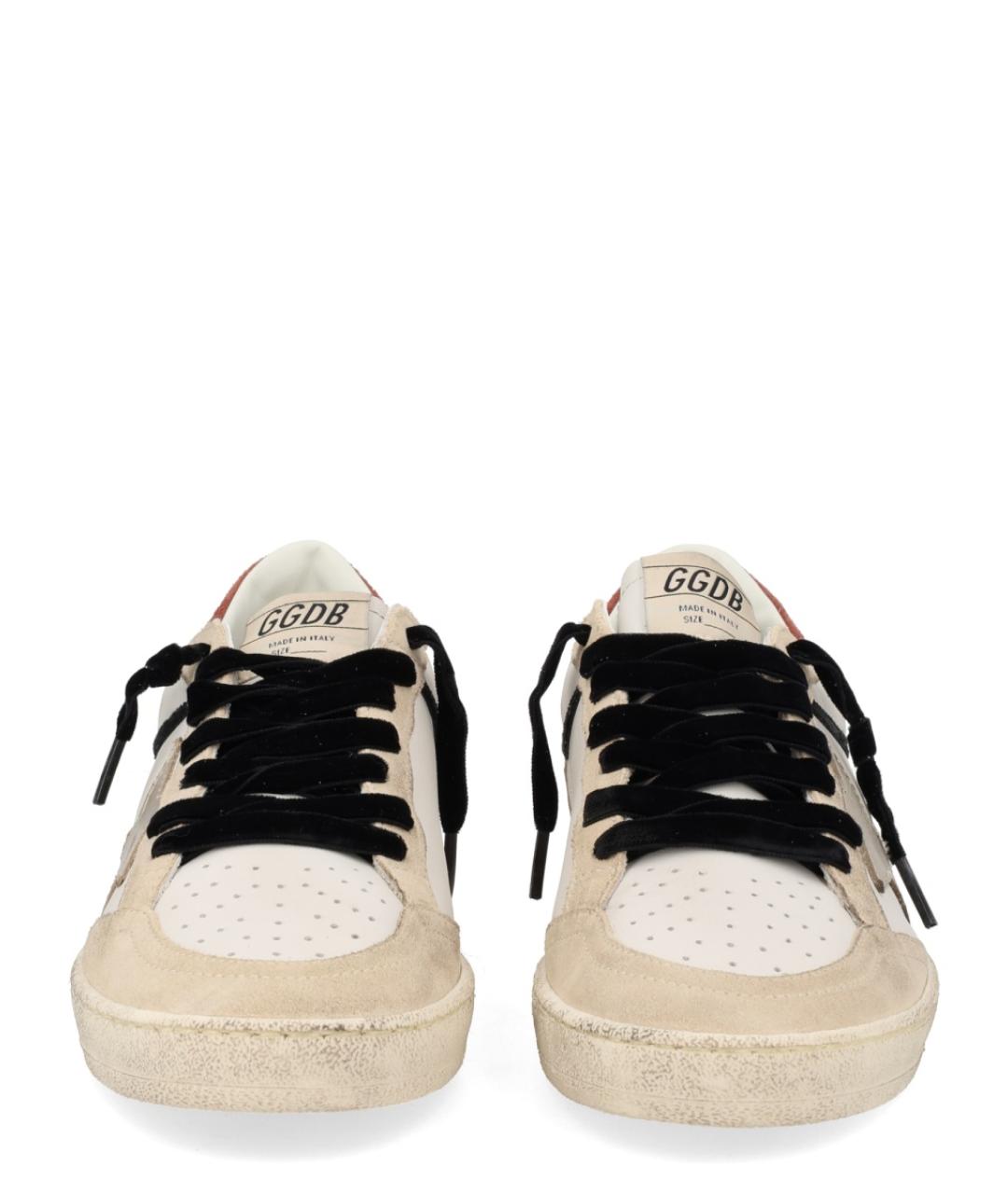 GOLDEN GOOSE DELUXE BRAND Бежевые кожаные кеды, фото 3