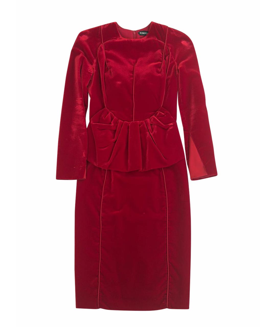 TOM FORD Бордовое бархатное вечернее платье, фото 1