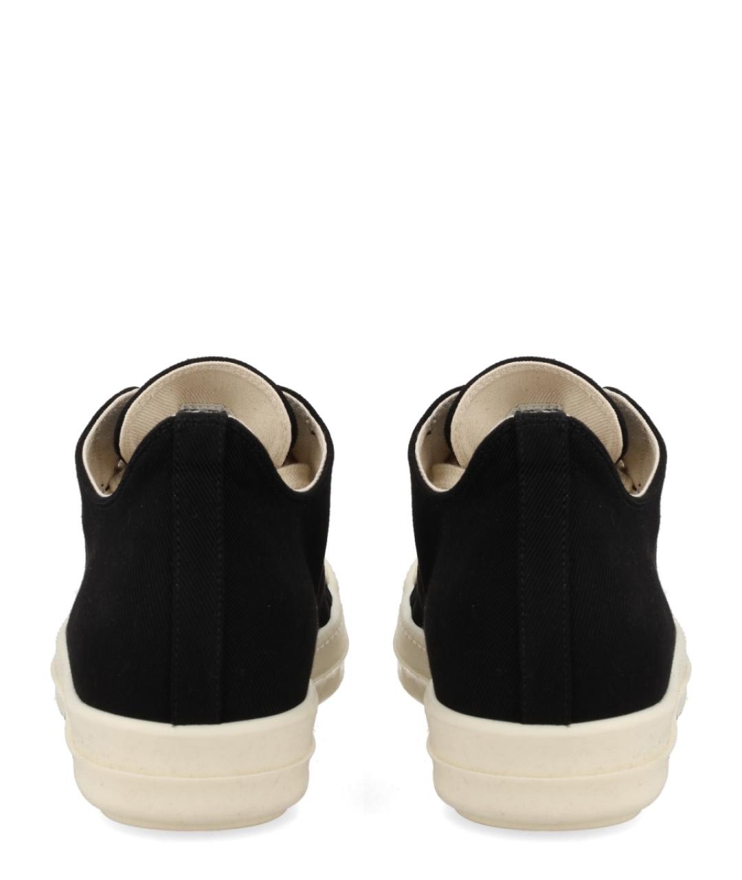 RICK OWENS DRKSHDW Черные текстильные низкие кроссовки / кеды, фото 4