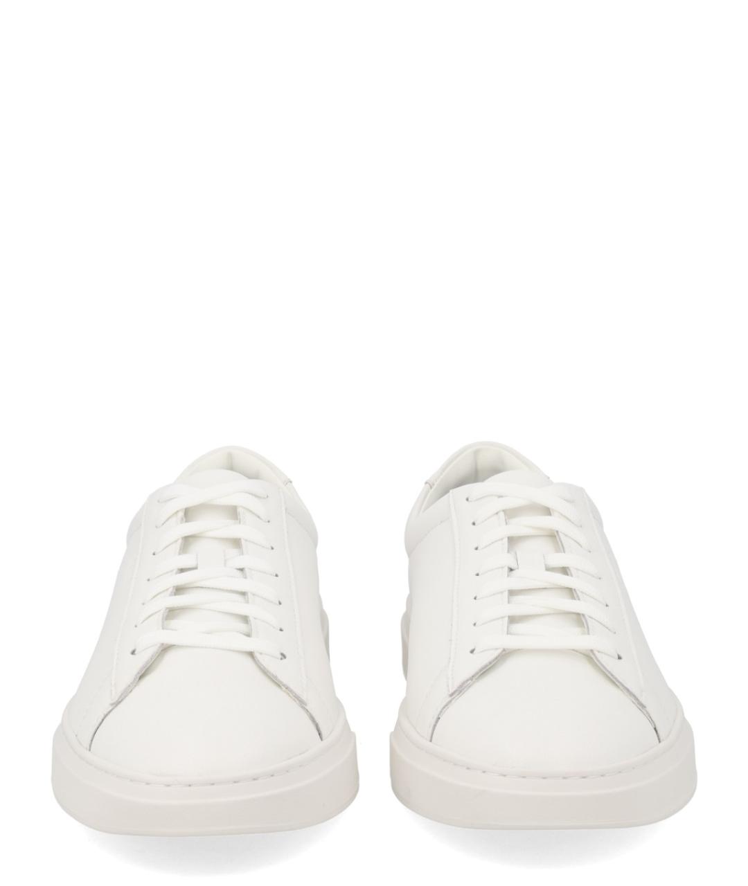 HUGO BOSS Белые кожаные низкие кроссовки / кеды, фото 3