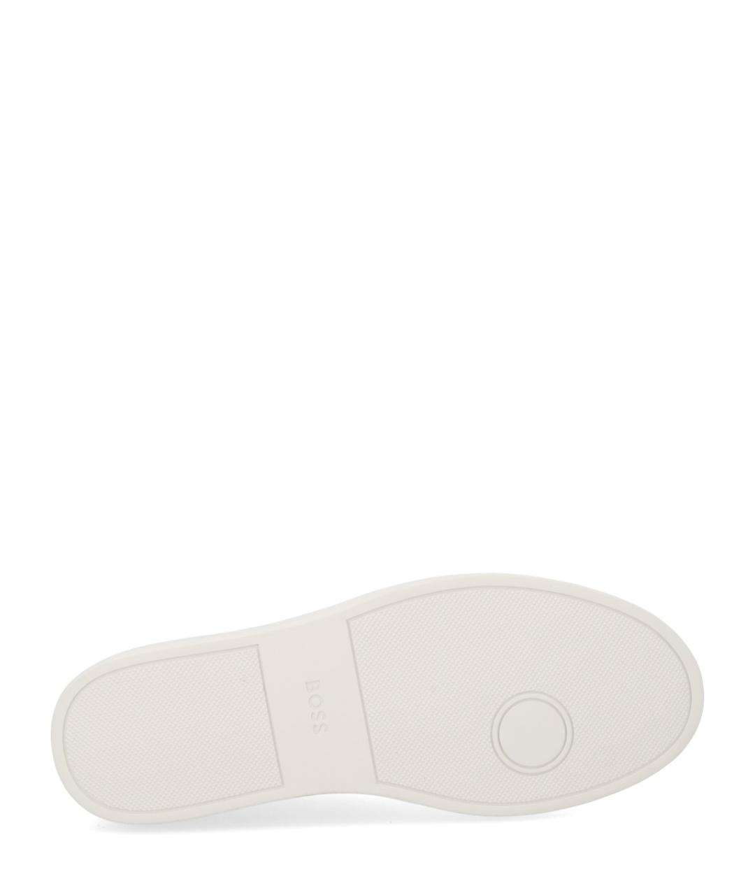 HUGO BOSS Белые кожаные низкие кроссовки / кеды, фото 6