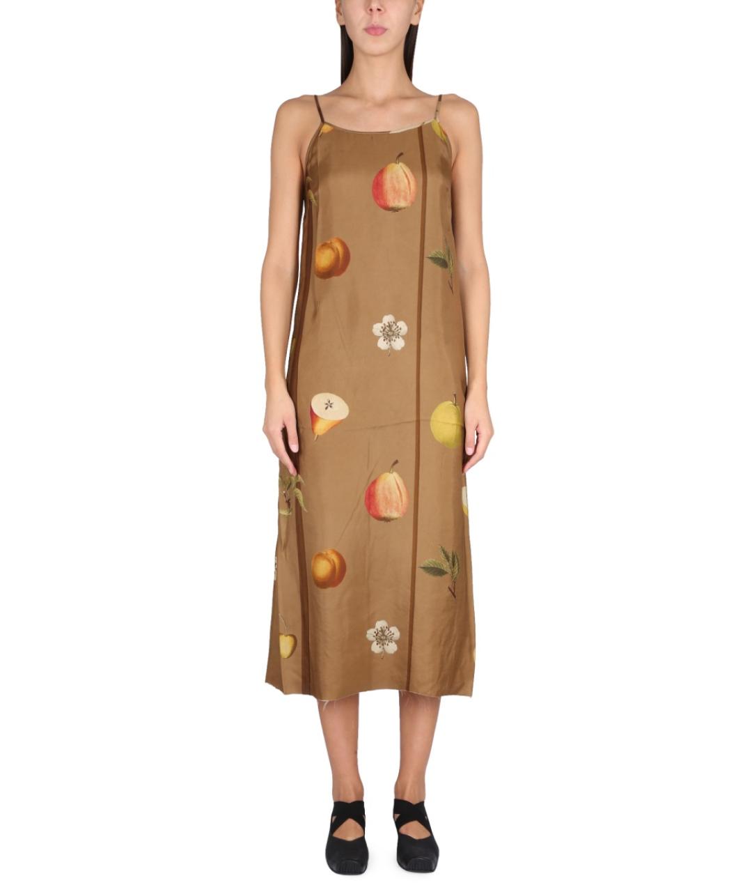 UMA WANG Бежевое вискозное повседневное платье, фото 1